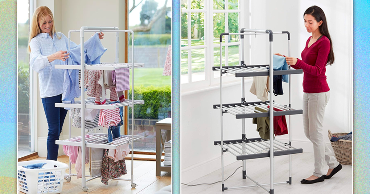 Large heated clothes airer deals